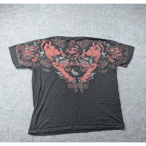 Vintage Y2K Graphic Shirt Mens XL Dragon Oriental Jesse Pinkman AOP Streetwear - Picture 2 of 5
